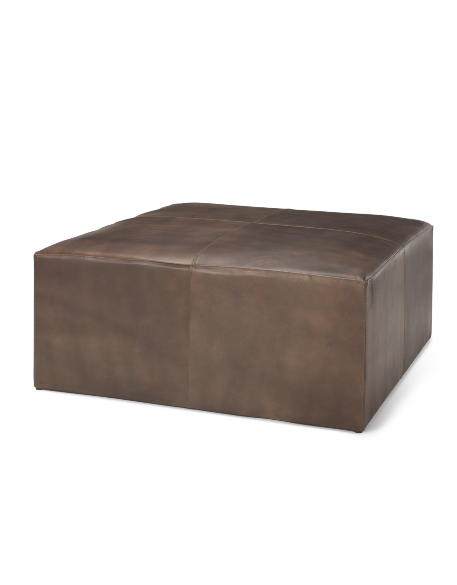 Minara 36" Brown Leather Ottoman