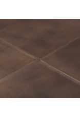 Minara 36" Brown Leather Ottoman