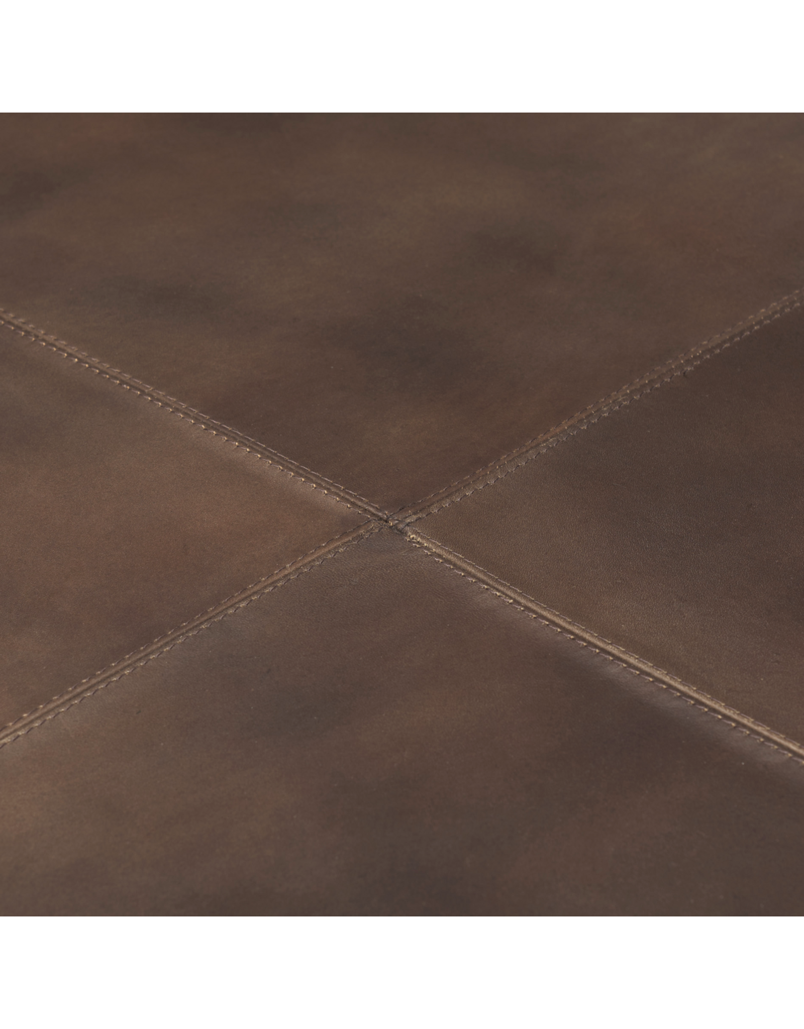 Minara 36" Brown Leather Ottoman