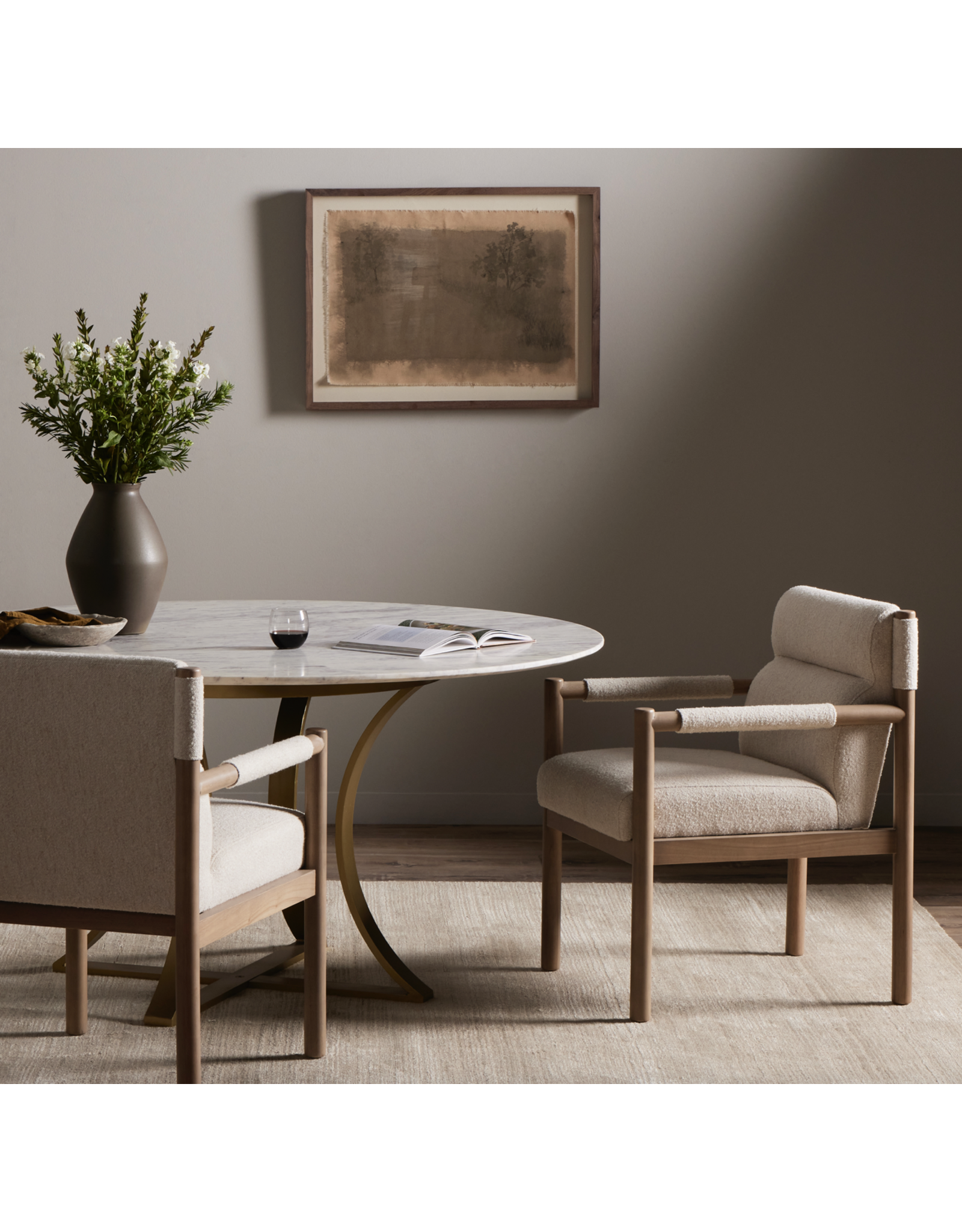 Kiano Dining Armchair - Charter Oatmeal