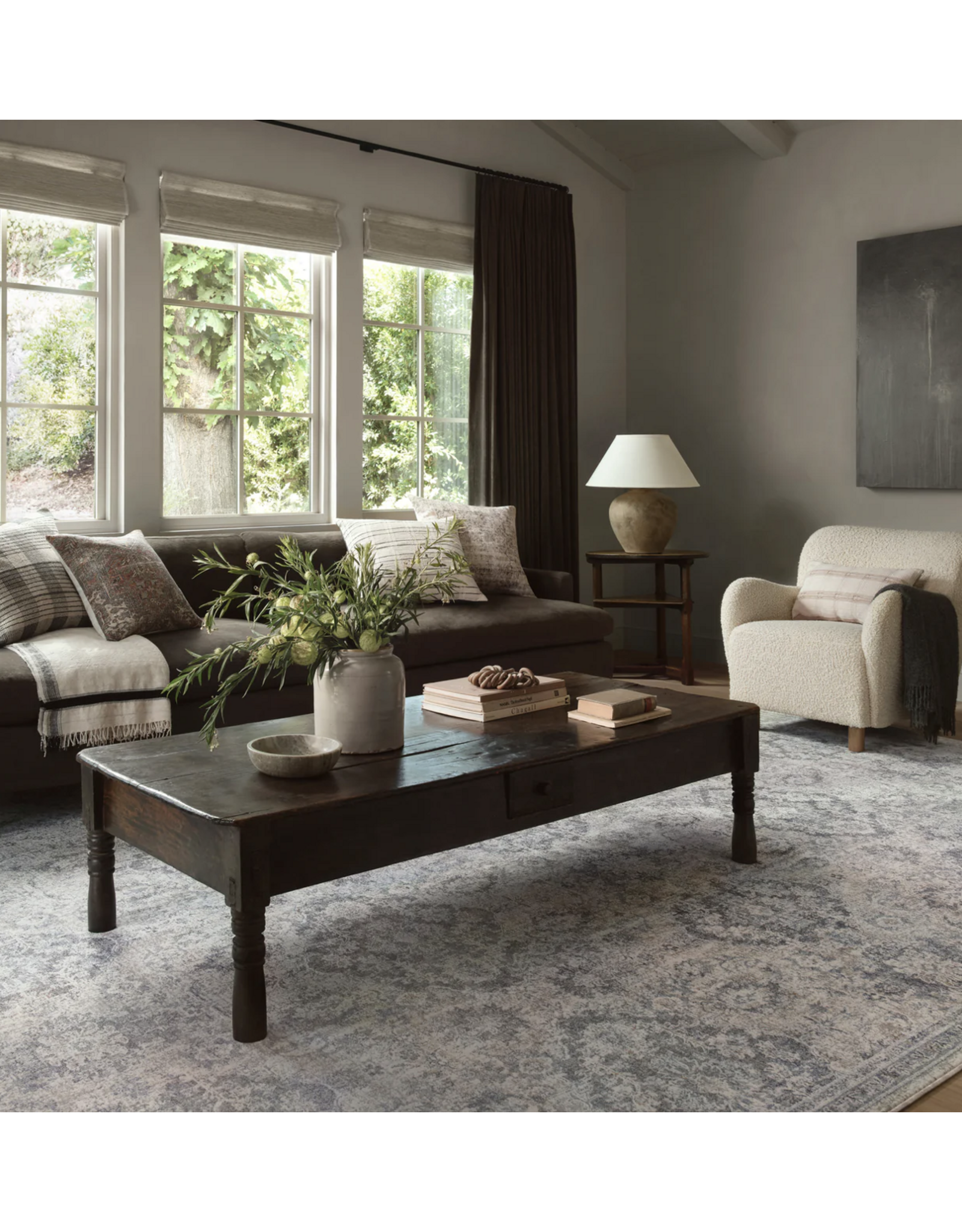 Amber Lewis x Loloi Zuma Rug ZUM-06 Pebble/Stone