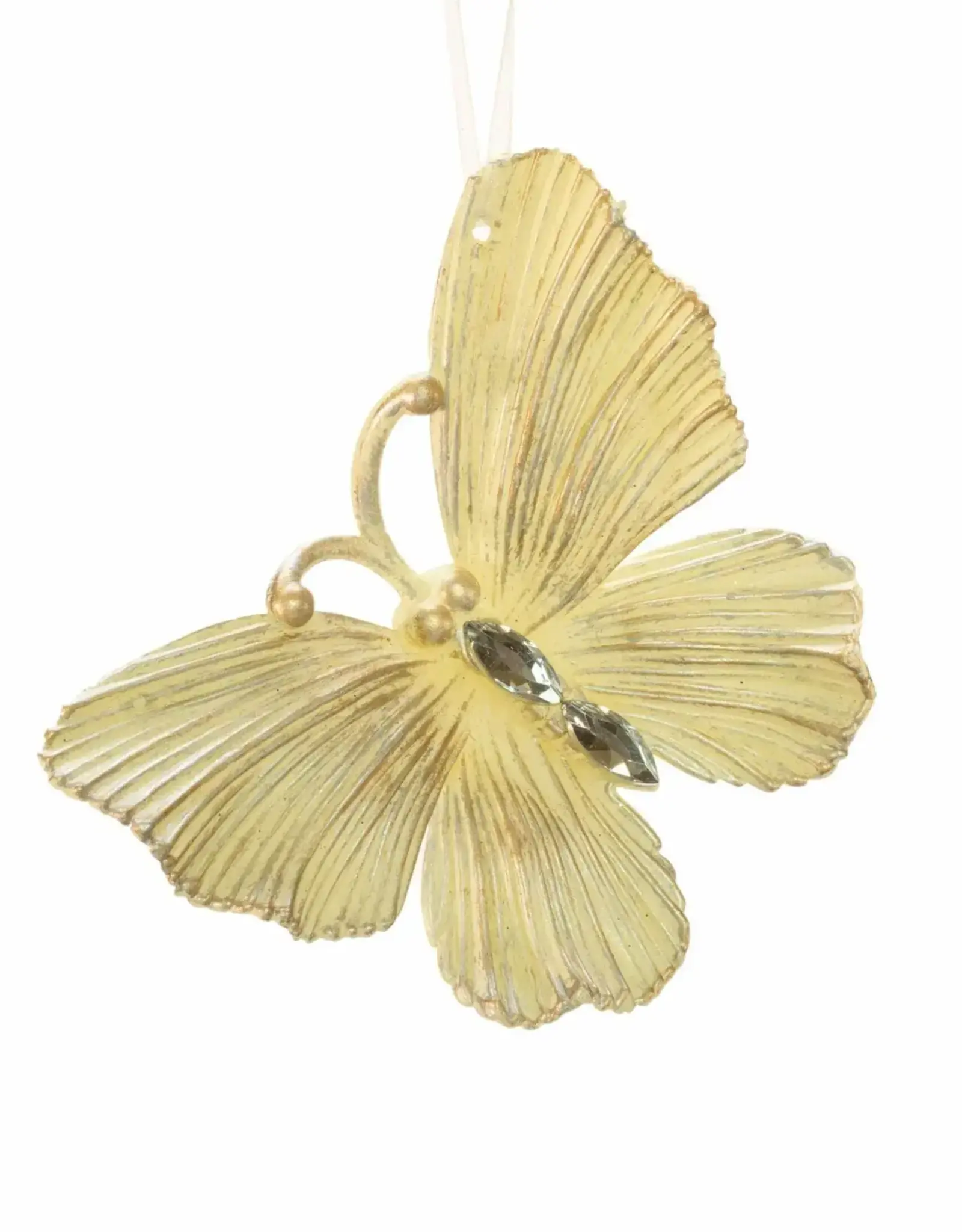 Cream White Hanging Butterfly Ornament