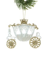 White Carriage Ornament
