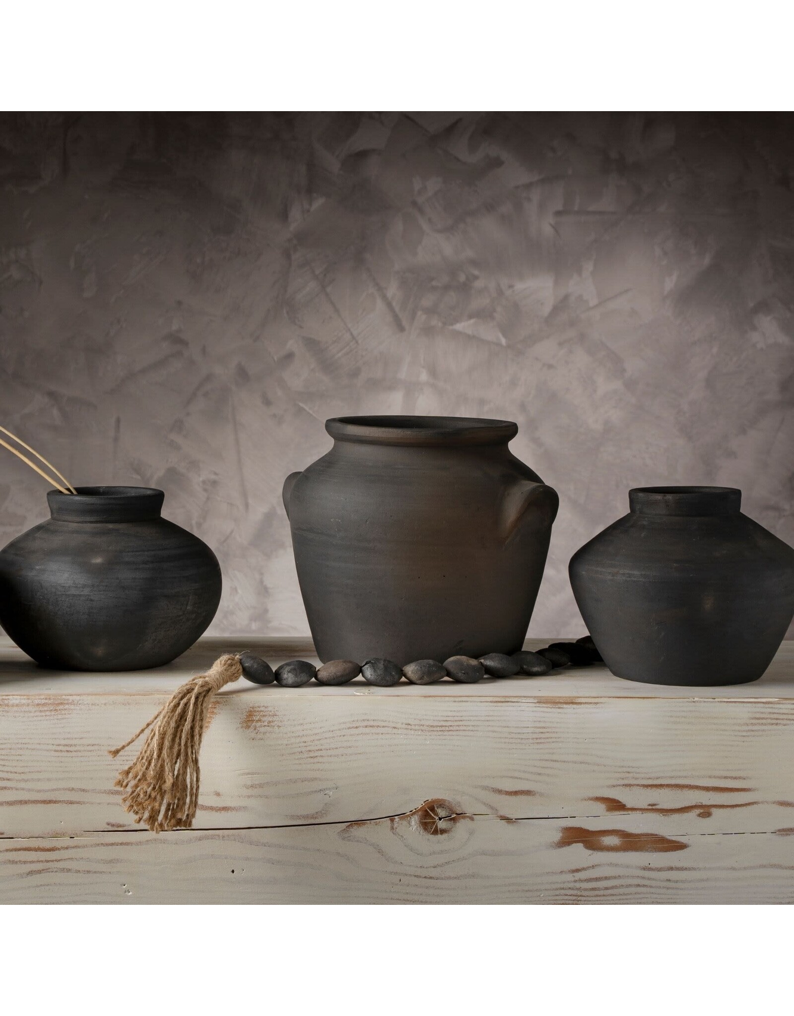 Balkan Black Terracotta Pot