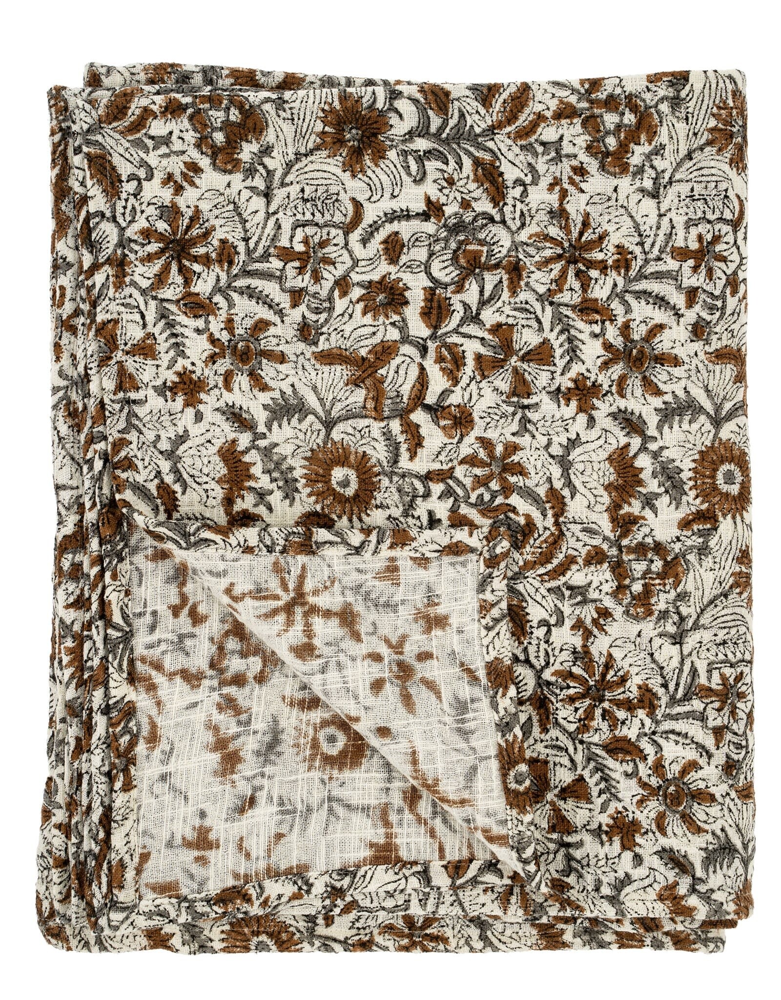 Cottonwood Block Print Table Cloth, 104"x60"