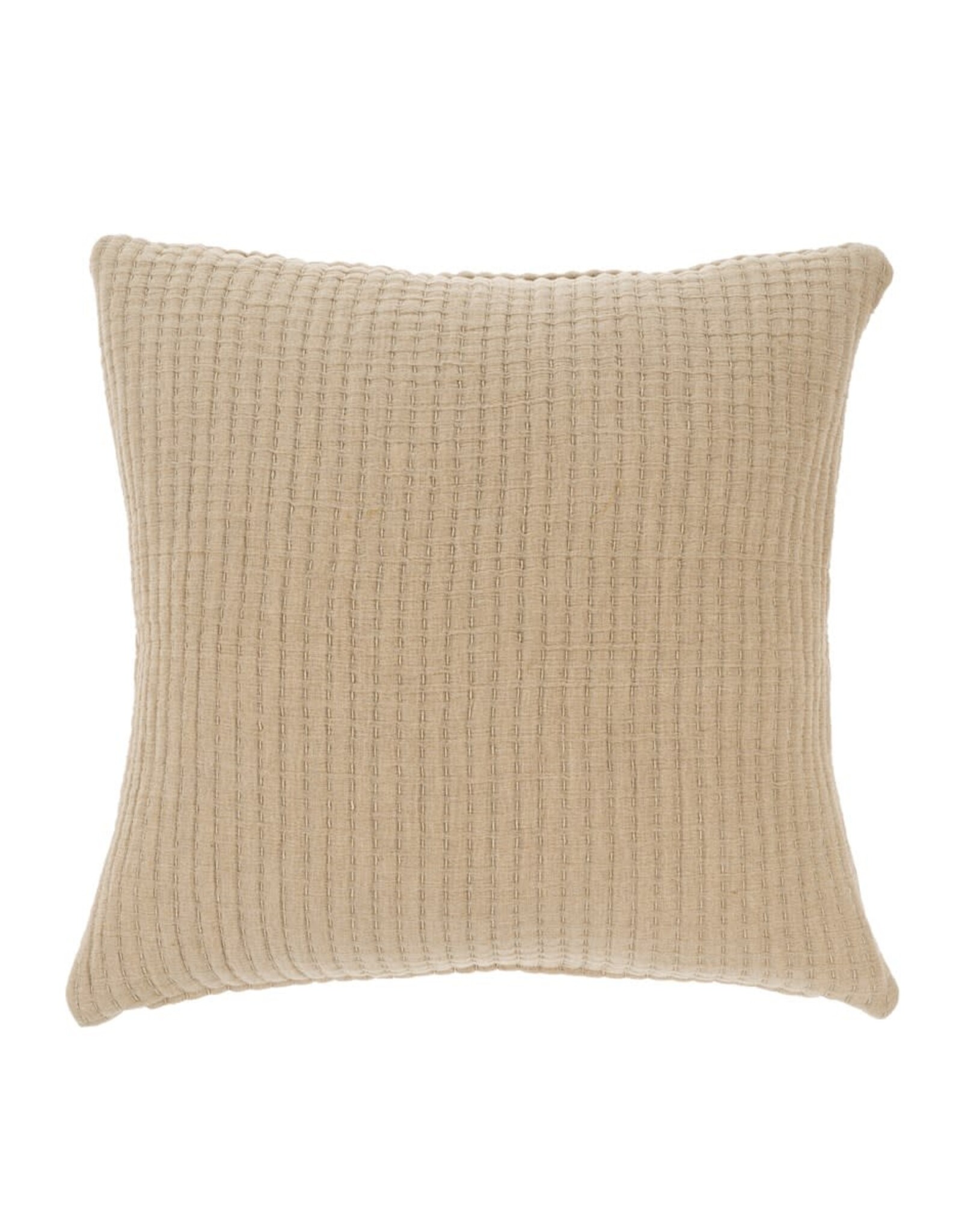 Kantha Stitch Pillow, Chambray 24x24