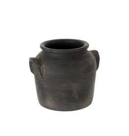 Milos Burnt Terracotta Urn L