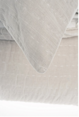 Kerala Kantha Duvet Set, White Whisper