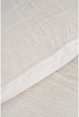 Kerala Kantha Duvet Set, White Whisper