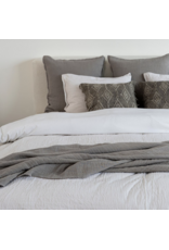 Kerala Kantha Duvet Set, White Whisper
