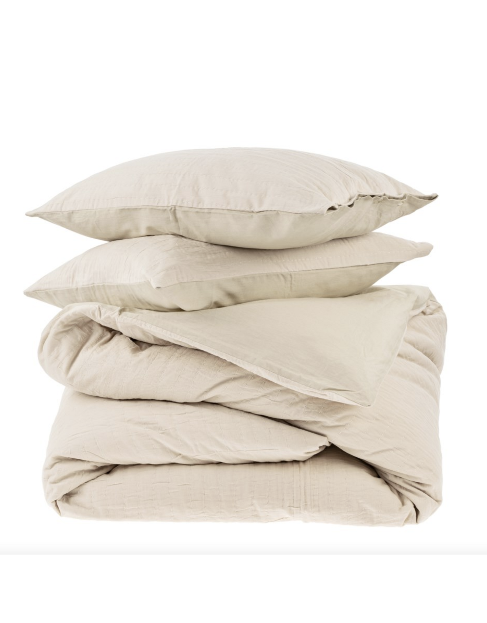 Kerala Kantha Duvet Set, Natural