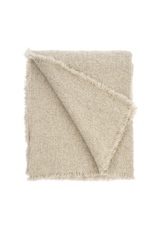 Fringed Boucle Bed Blanket, Natural