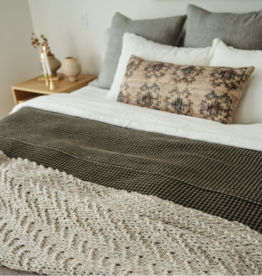 Waves Cotton Knit Throw