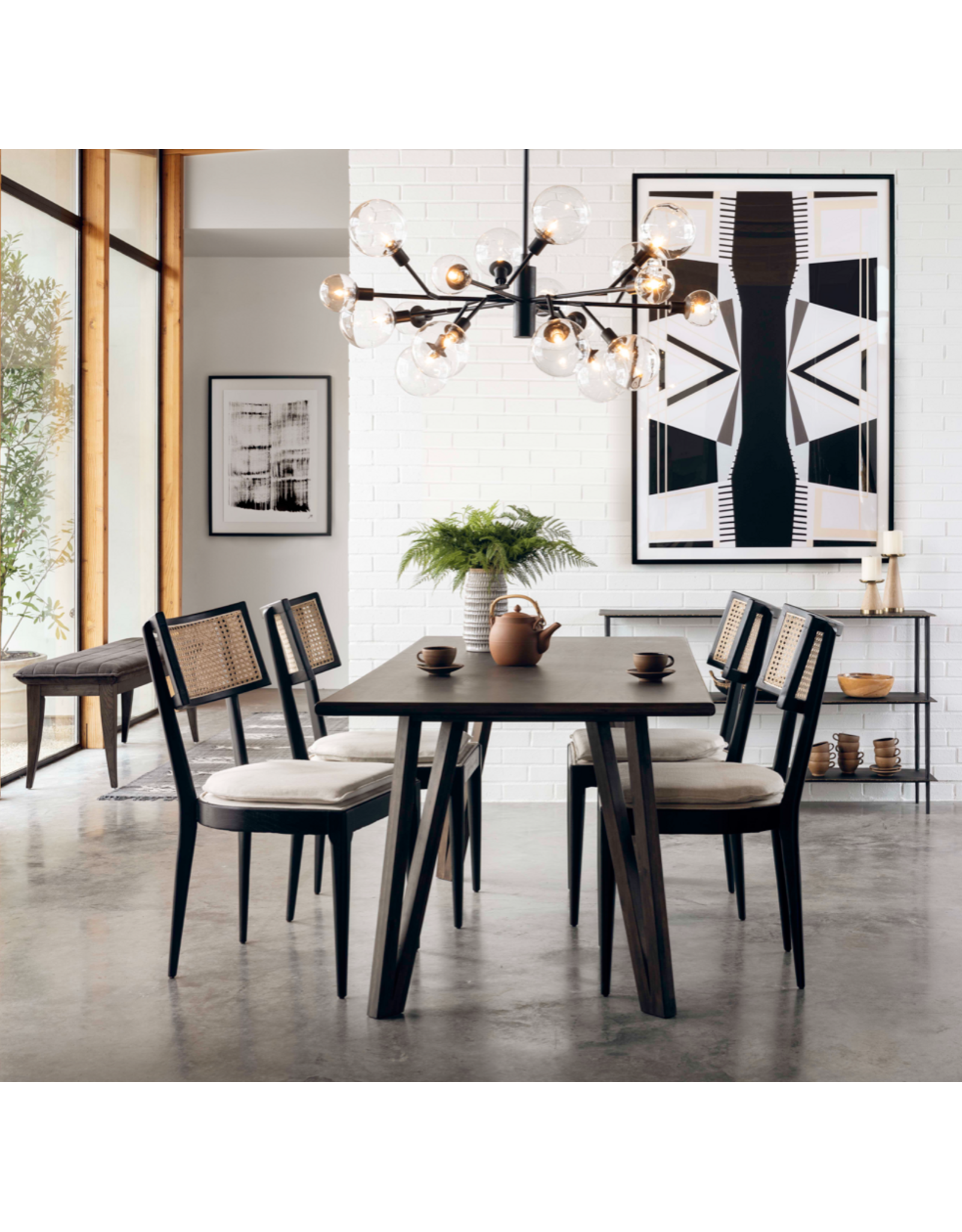 Britt Dining Chair Brushed Ebony w/ Saville Flax