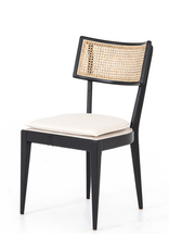 Britt Dining Chair Brushed Ebony w/ Saville Flax