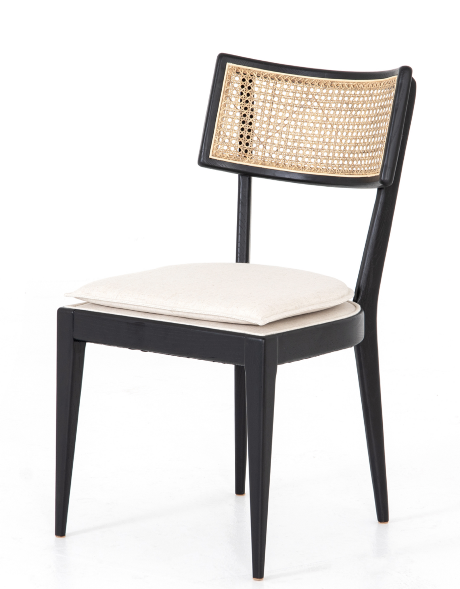 Britt Dining Chair Brushed Ebony w/ Saville Flax
