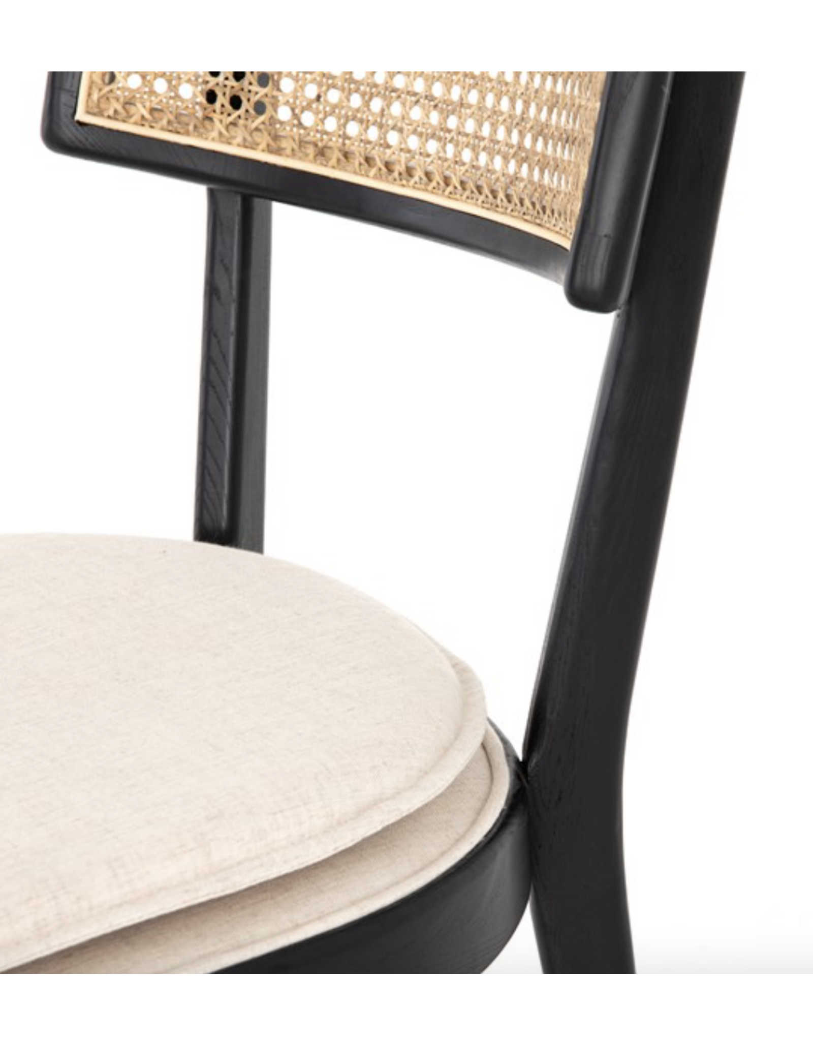 Britt Dining Chair Brushed Ebony w/ Saville Flax