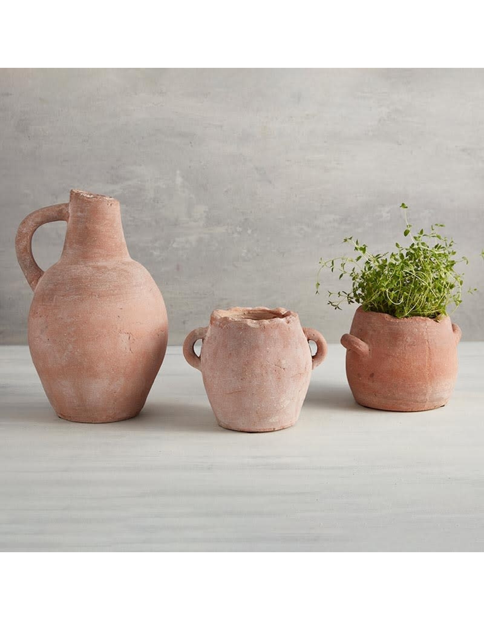 Tall Brick Red Flower Pot