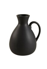 Black Ceramic Ewer Vase