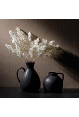 Black Ceramic Ewer Vase
