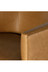 Mila Swivel Chair in Camel Leather
