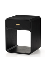 Caspian Nightstand Black Ash Veneer