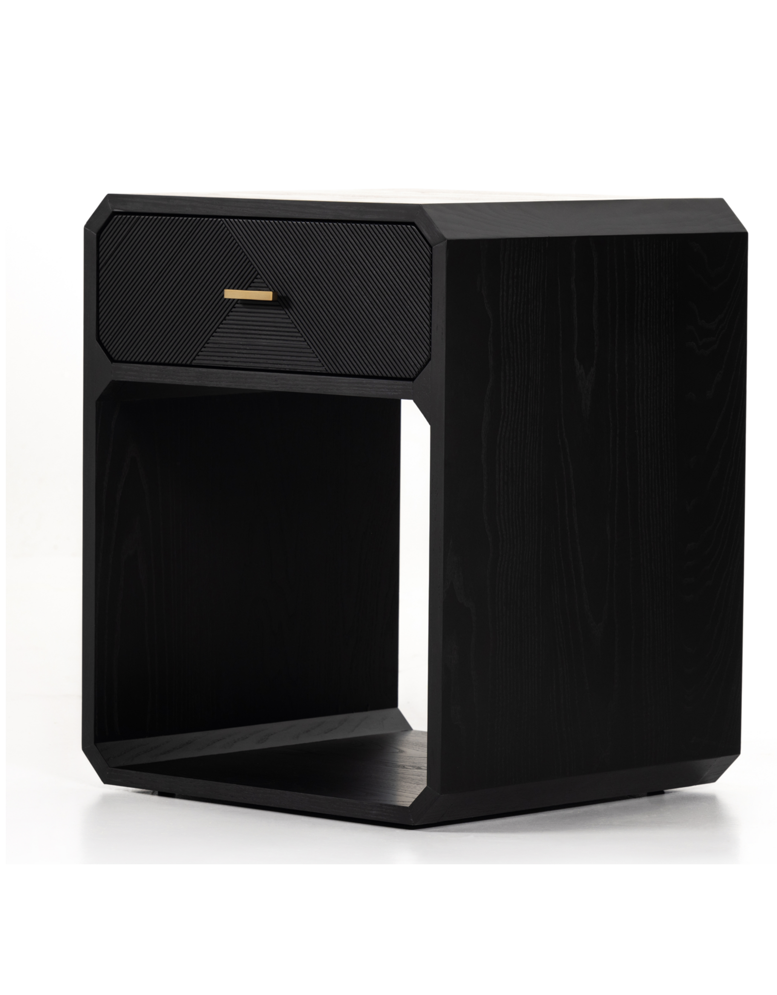 Caspian Nightstand Black Ash Veneer