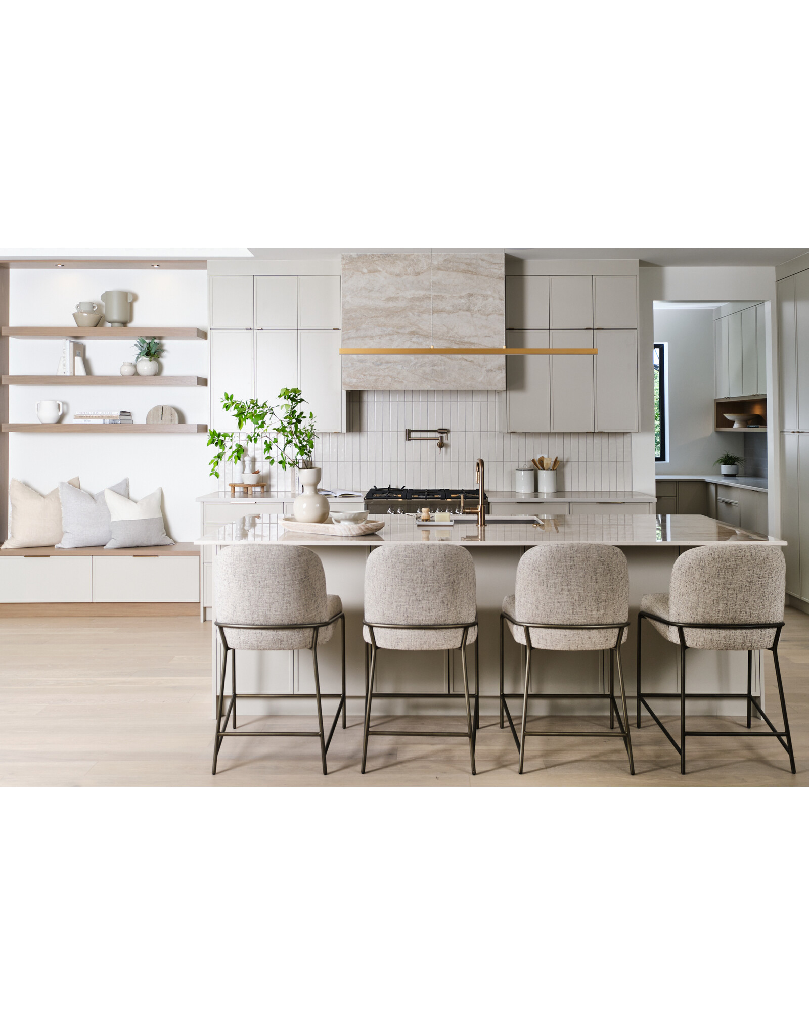 Astrud Bar Stool -Lyon Pewter