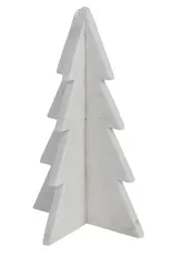 7-1/2"W x 12"H Interlocking Marble Tree, White