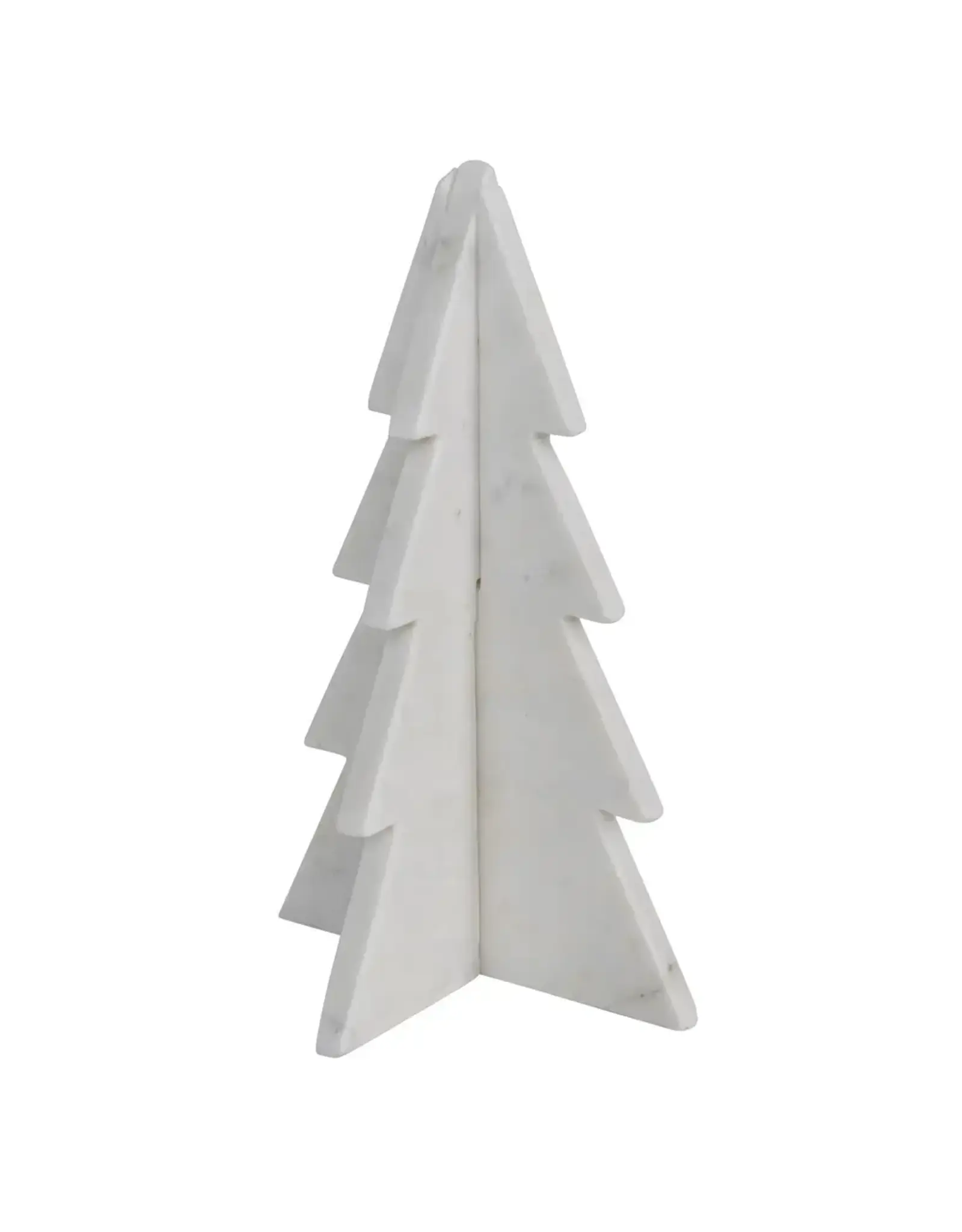 7-1/2"W x 12"H Interlocking Marble Tree, White