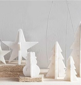 7-1/2"W x 12"H Interlocking Marble Tree, White
