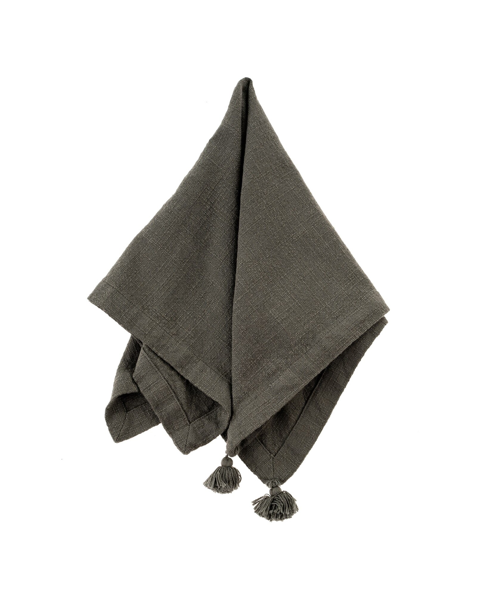 Tassel Napkin, Gunmetal - S/6