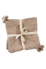Tassel Napkin, Fawn - S/6
