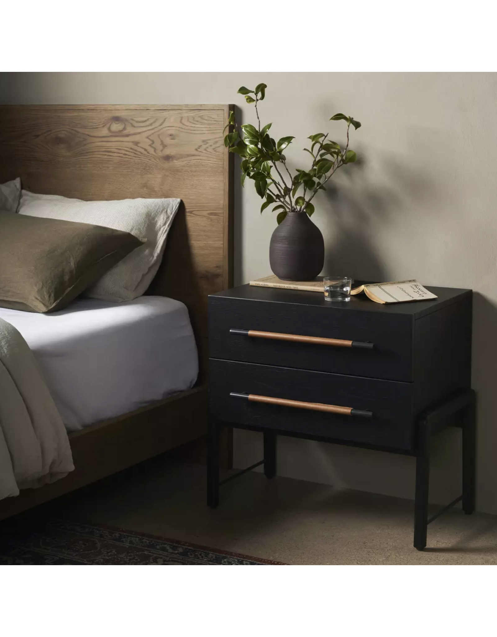 Rosedale Nightstand, Ebony Oak