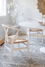 Frida Dining Chair in White and Natural