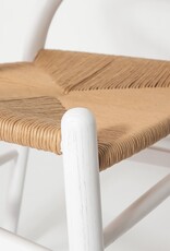 Frida Dining Chair in White and Natural