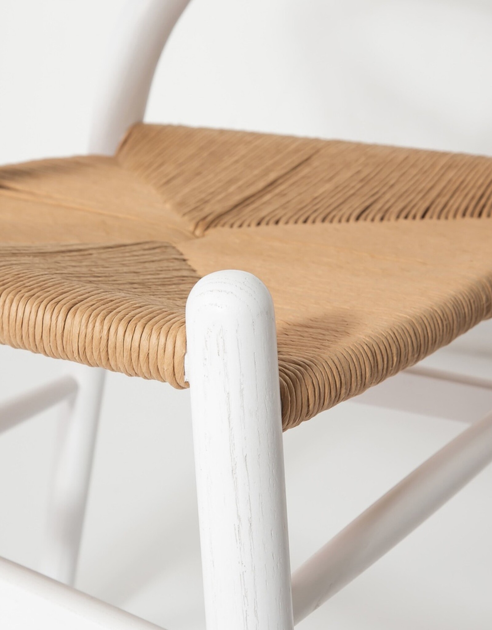 Frida Dining Chair in White and Natural