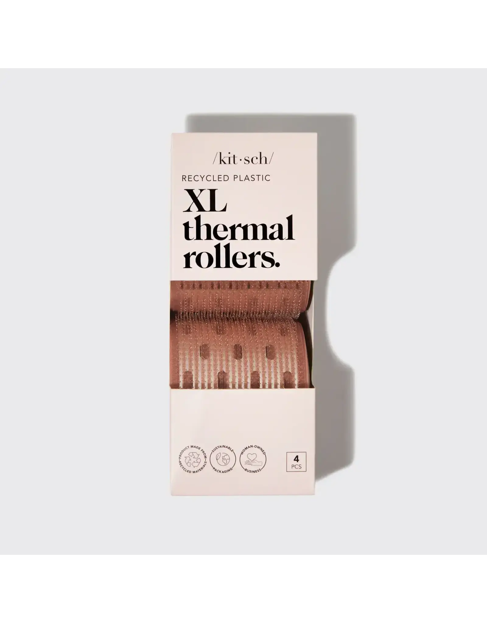 Recycled Plastic Xl Thermal Rollers 4pc Set - Terracotta