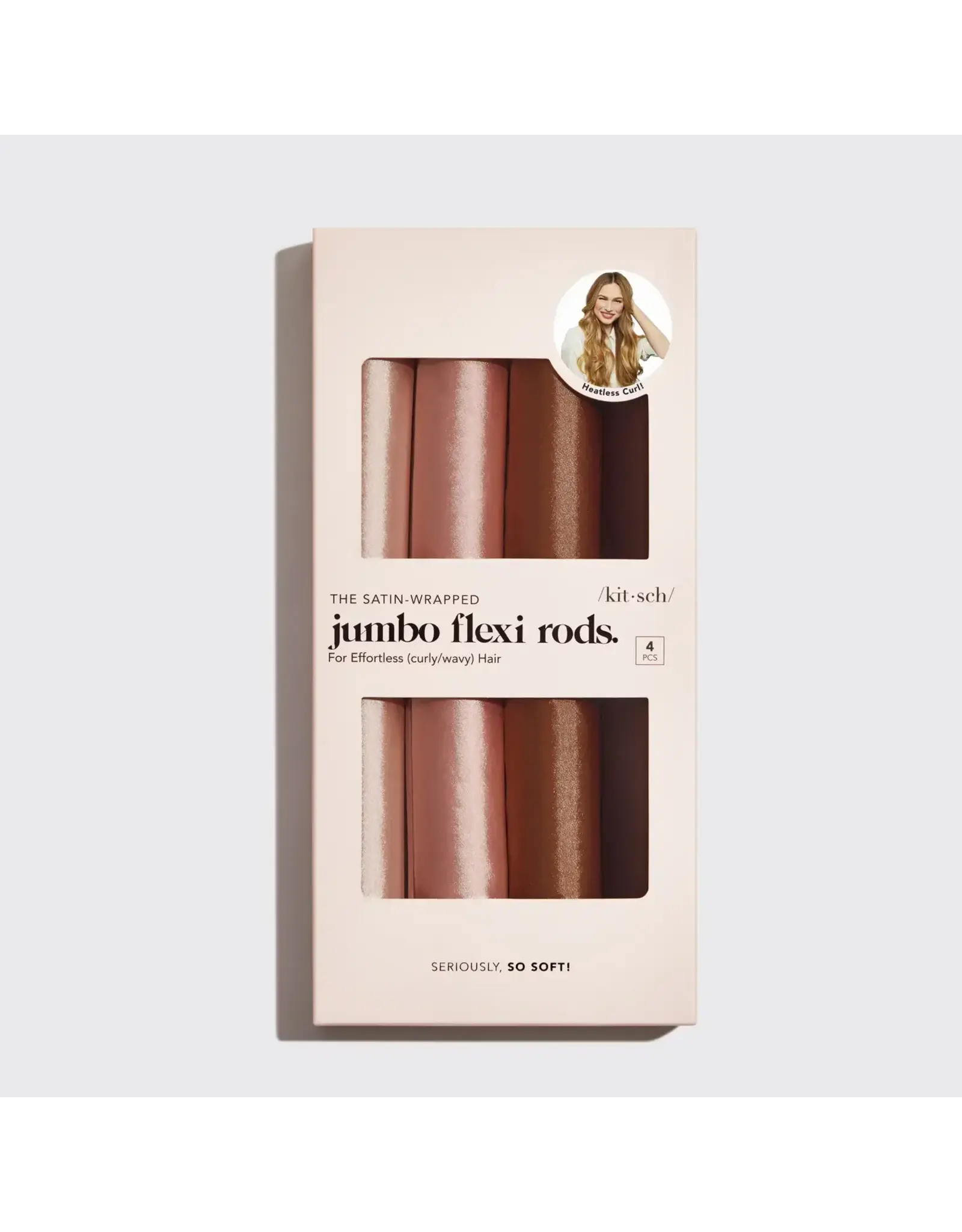 Satin Jumbo Flexi Rods 4 Pcs- Rosewood
