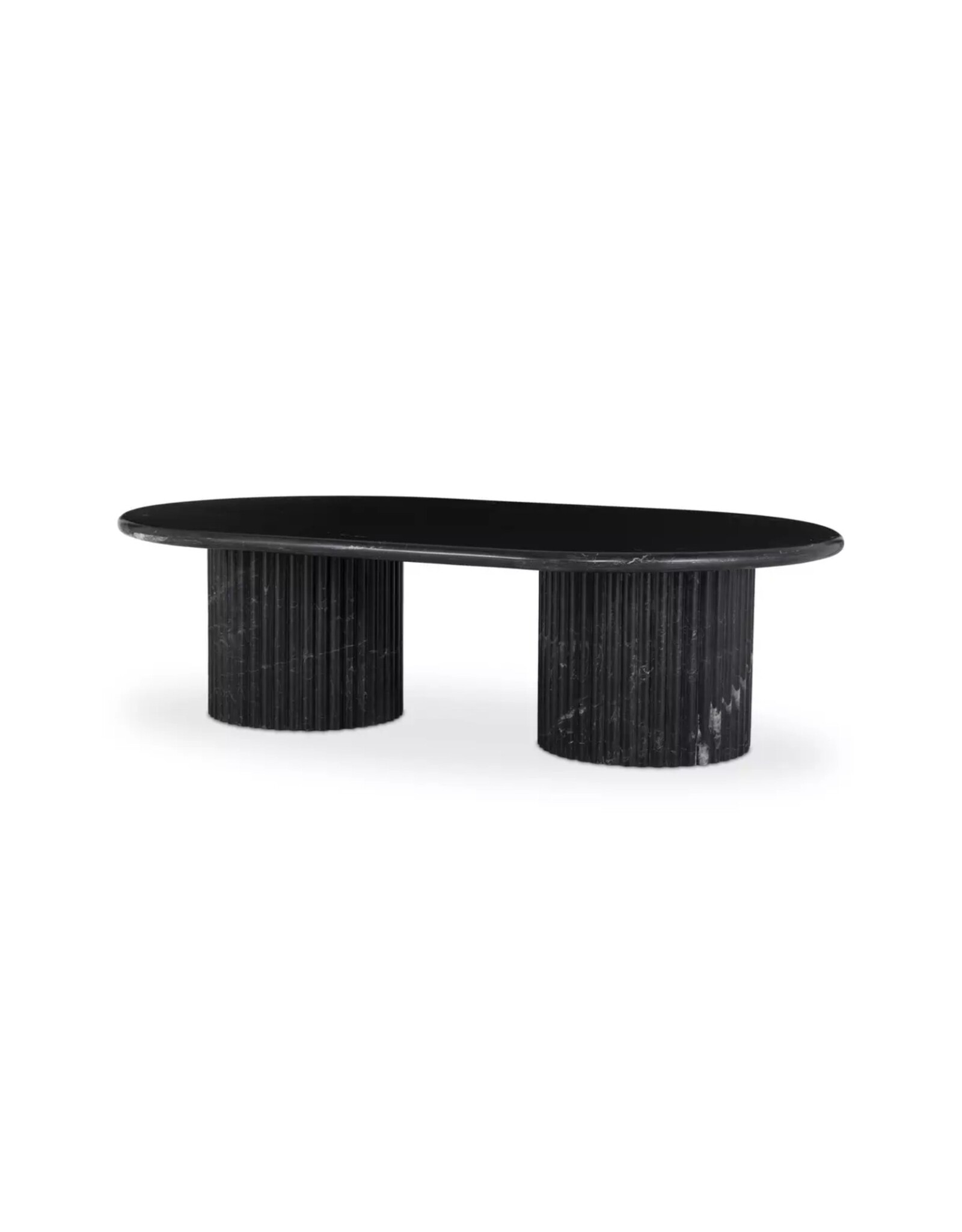 Oranda Black Scalloped Marble Coffee Table
