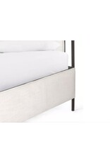 Leigh Upholstered Leather Belt Bed in Hockney Ivory