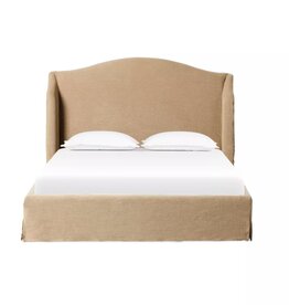 Meryl Slipcover King Bed, Broadway Canvas
