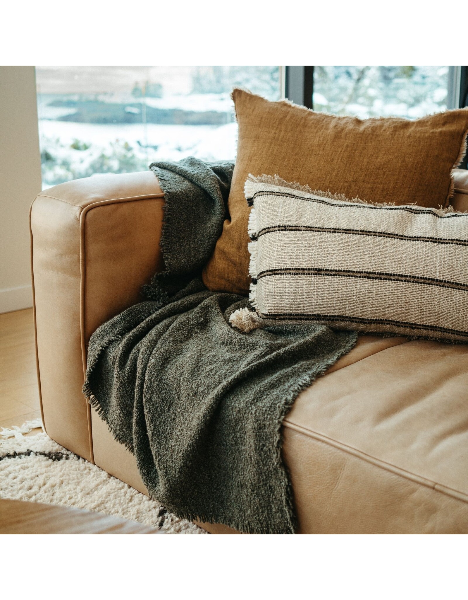Lina Linen Pillow, Tawny
