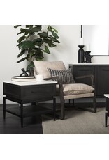 Divina  Dark Brown Wood 1 Drawer Side Table