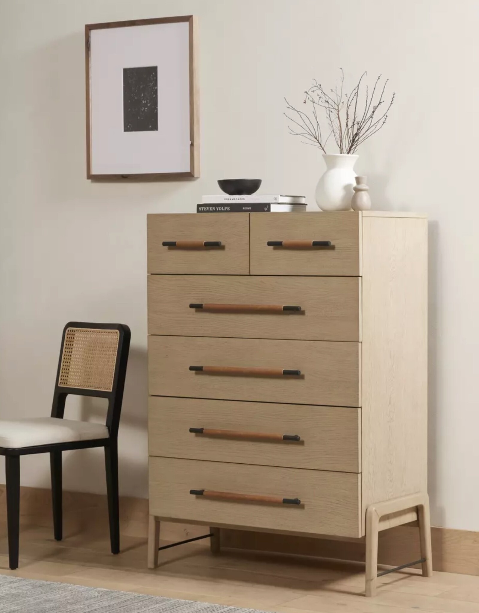 Rosedale 6 Drawer Tall Dresser, Yucca Oak Veneer