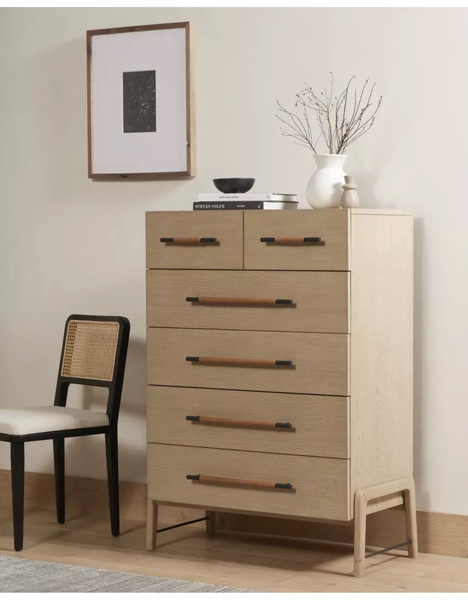 Rosedale 6 Drawer Tall Dresser, Yucca Oak Veneer