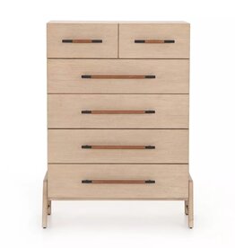Rosedale 6 Drawer Tall Dresser, Yucca Oak Veneer