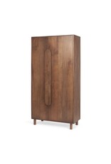 Astrid Medium Brown Solid Wood Armoire