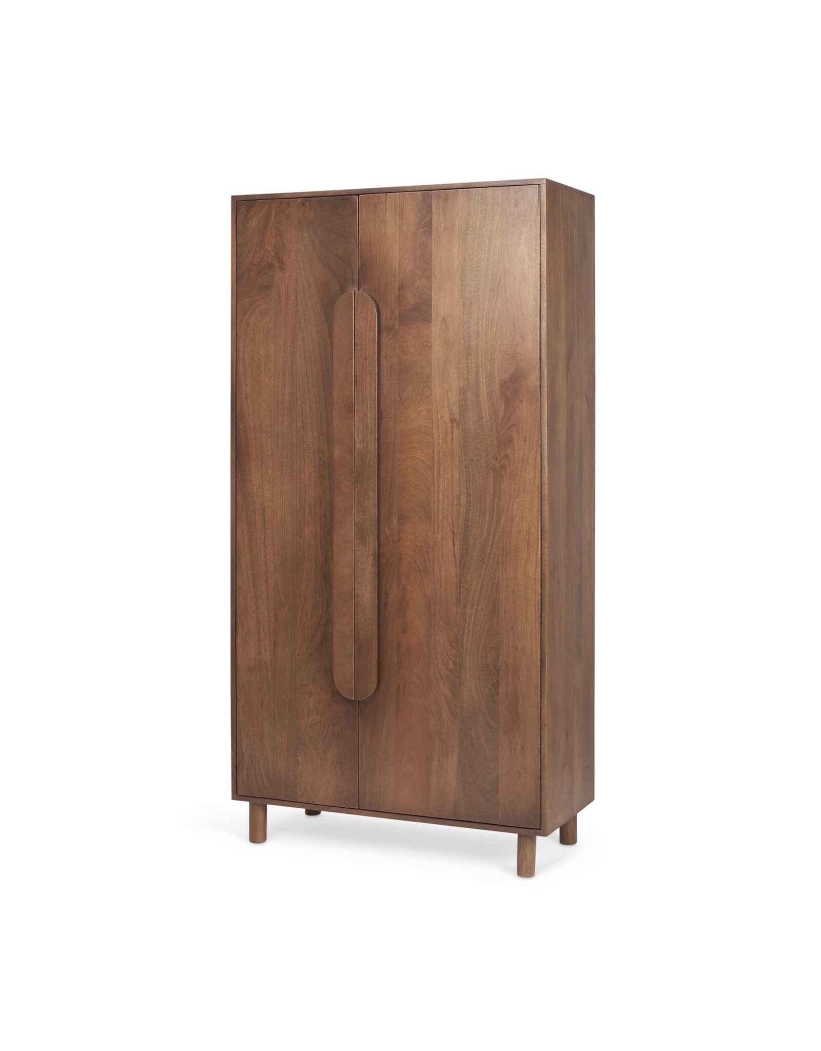Astrid Medium Brown Solid Wood Armoire