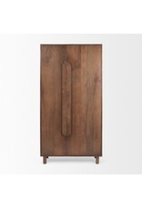 Astrid Medium Brown Solid Wood Armoire